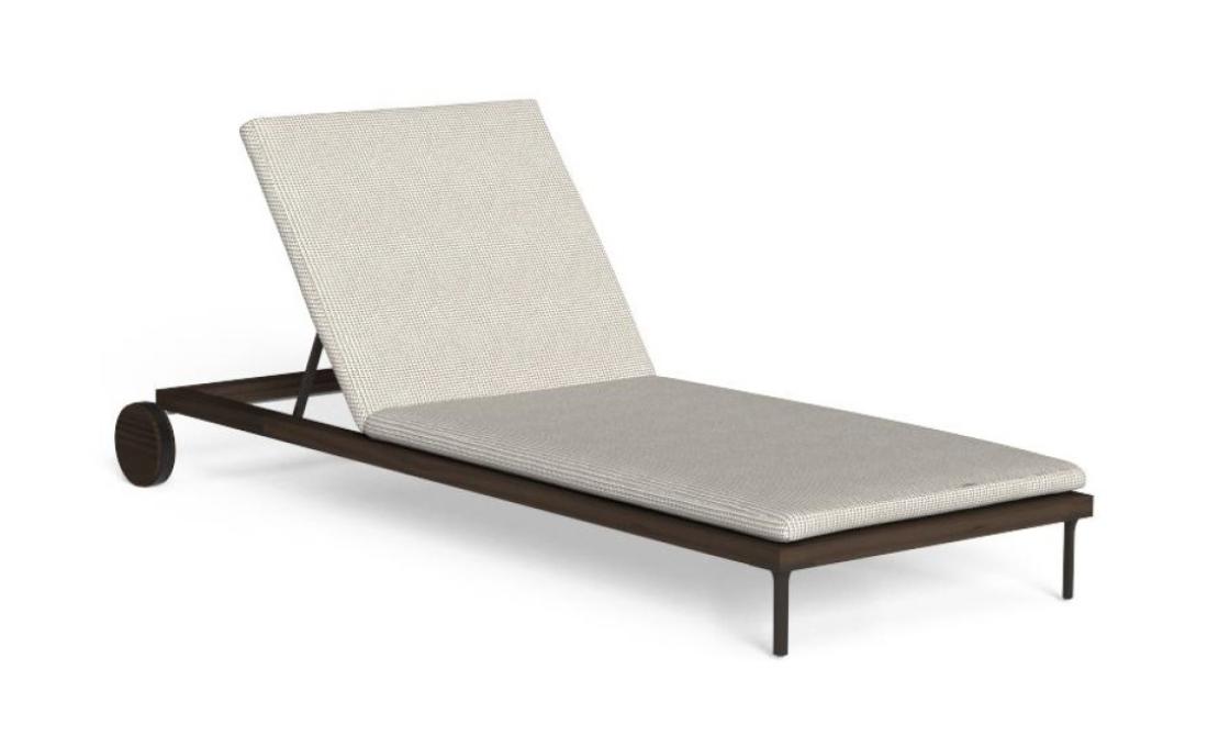 Шезлонг уличныйот фабрики Talenti модель Cleosoft// Wood Sunbed