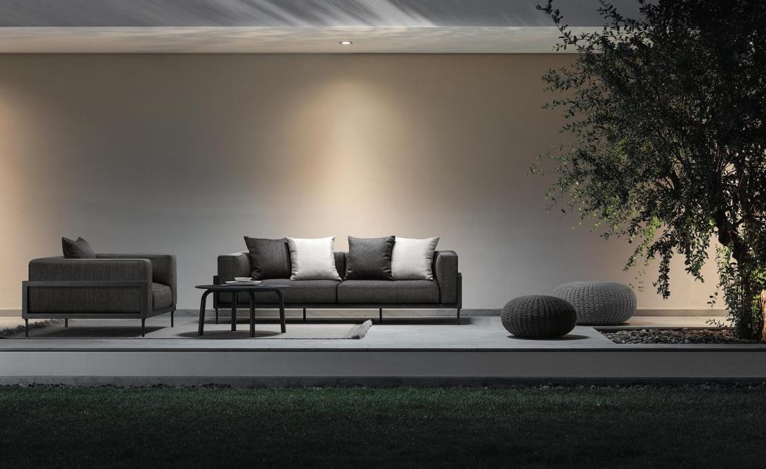 Уличный диван от фабрики Talenti модель CLEO SOFT ALU SOFA