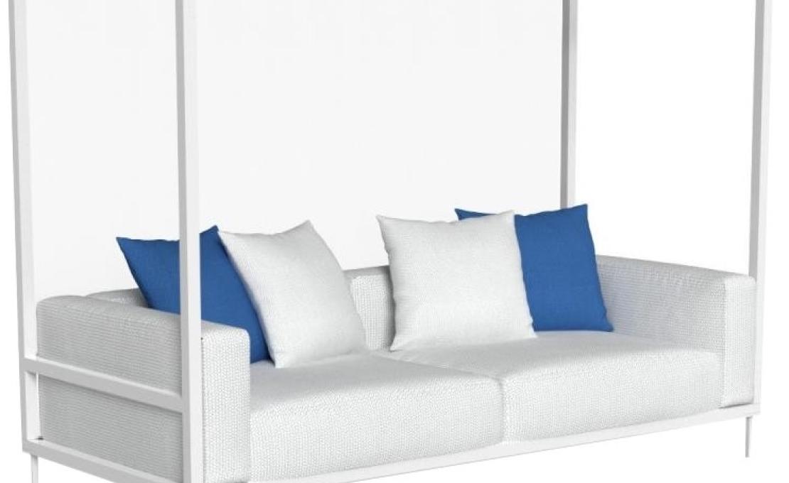 Уличный диван от фабрики Talenti модель CLEO SOFT ALU CANOPY SOFA