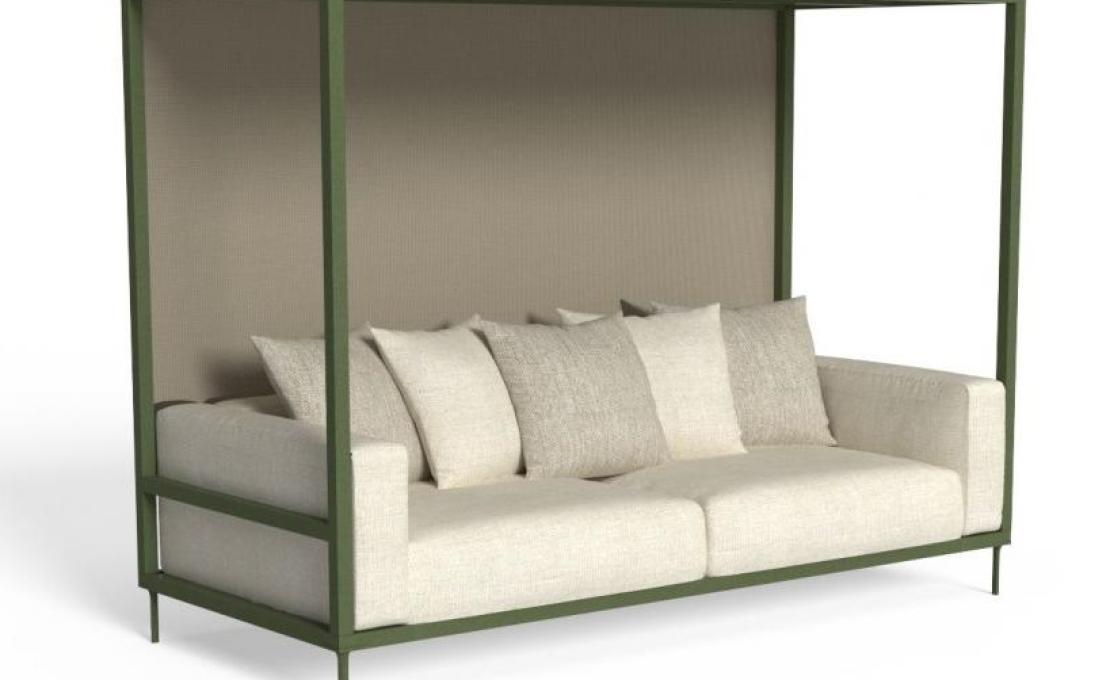 Уличный диван от фабрики Talenti модель CLEO SOFT ALU CANOPY SOFA