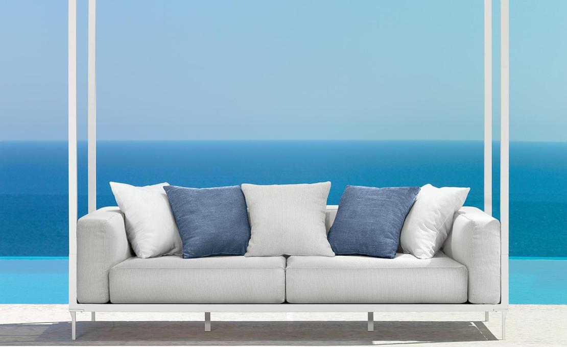 Уличный диван от фабрики Talenti модель CLEO SOFT ALU CANOPY SOFA