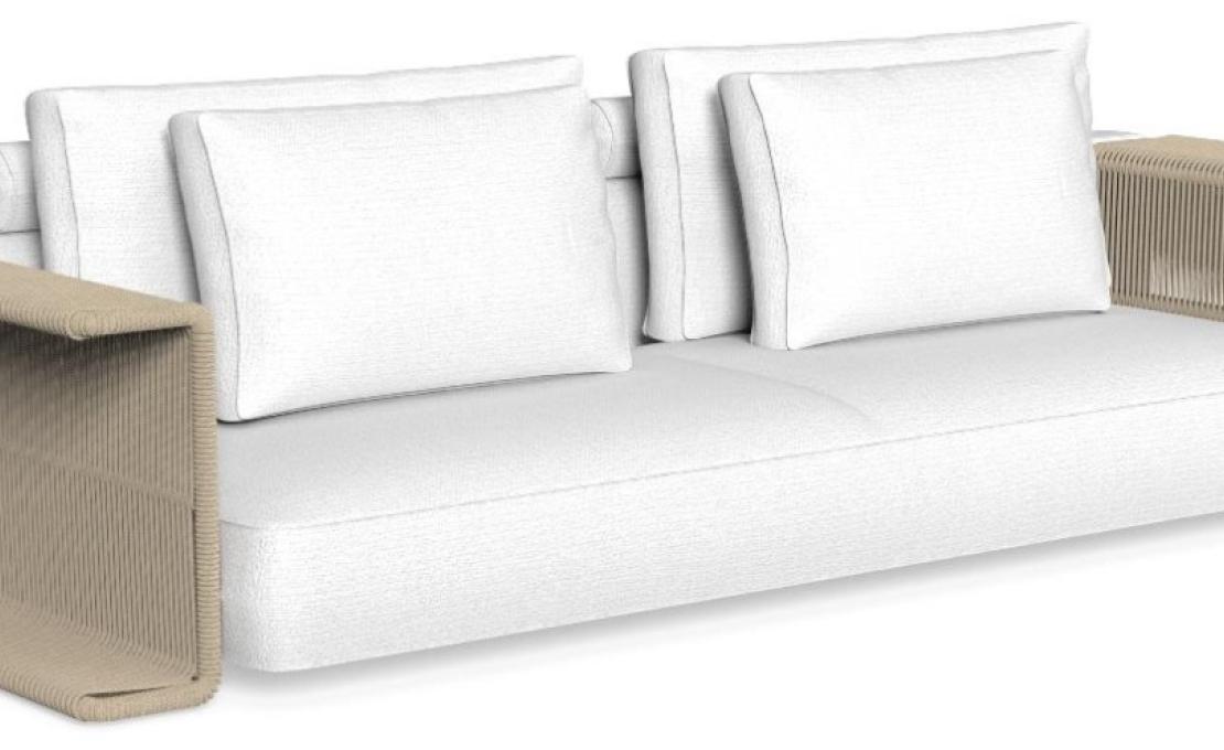 Уличный диван от фабрики Talenti модель CLIFF DECO FABRIC BACKREST SOFA