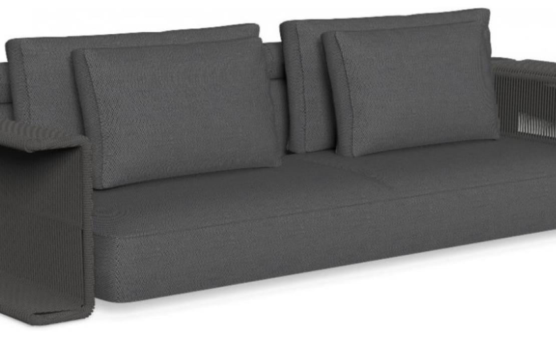 Уличный диван от фабрики Talenti модель CLIFF DECO FABRIC BACKREST SOFA