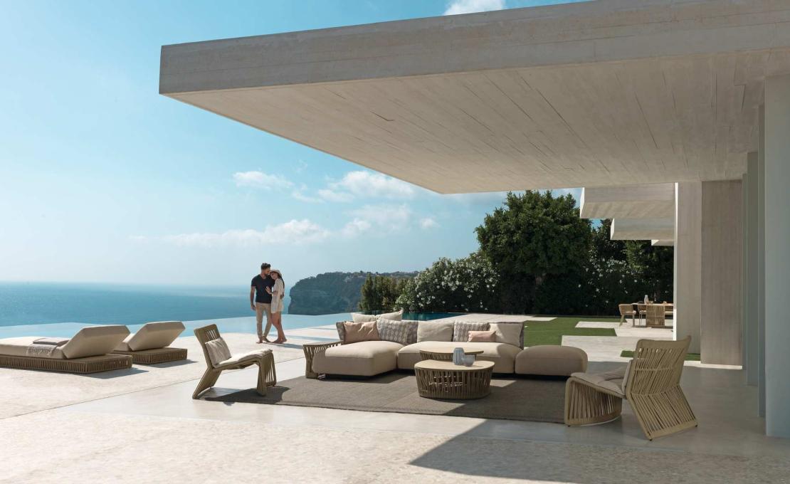 Шезлонг уличныйот фабрики Talenti модель CLIFF SUN LOUNGER