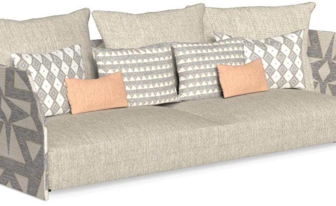 Уличный диван от фабрики Talenti модель CLIFF FABRIC SOFA