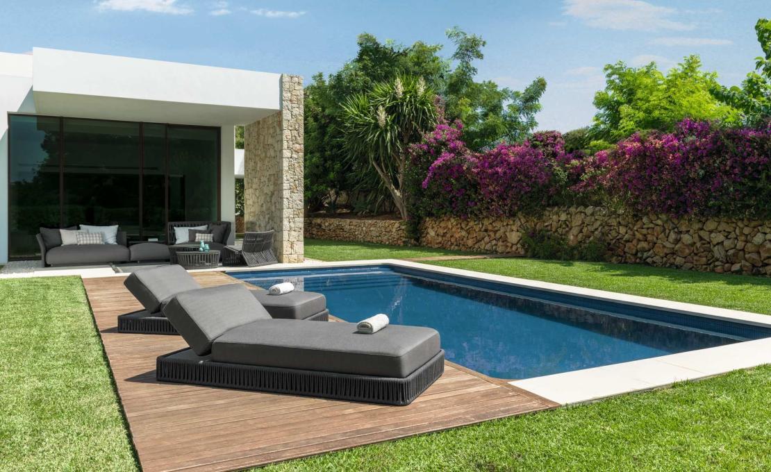 Шезлонг уличныйот фабрики Talenti модель CLIFF SUN LOUNGER