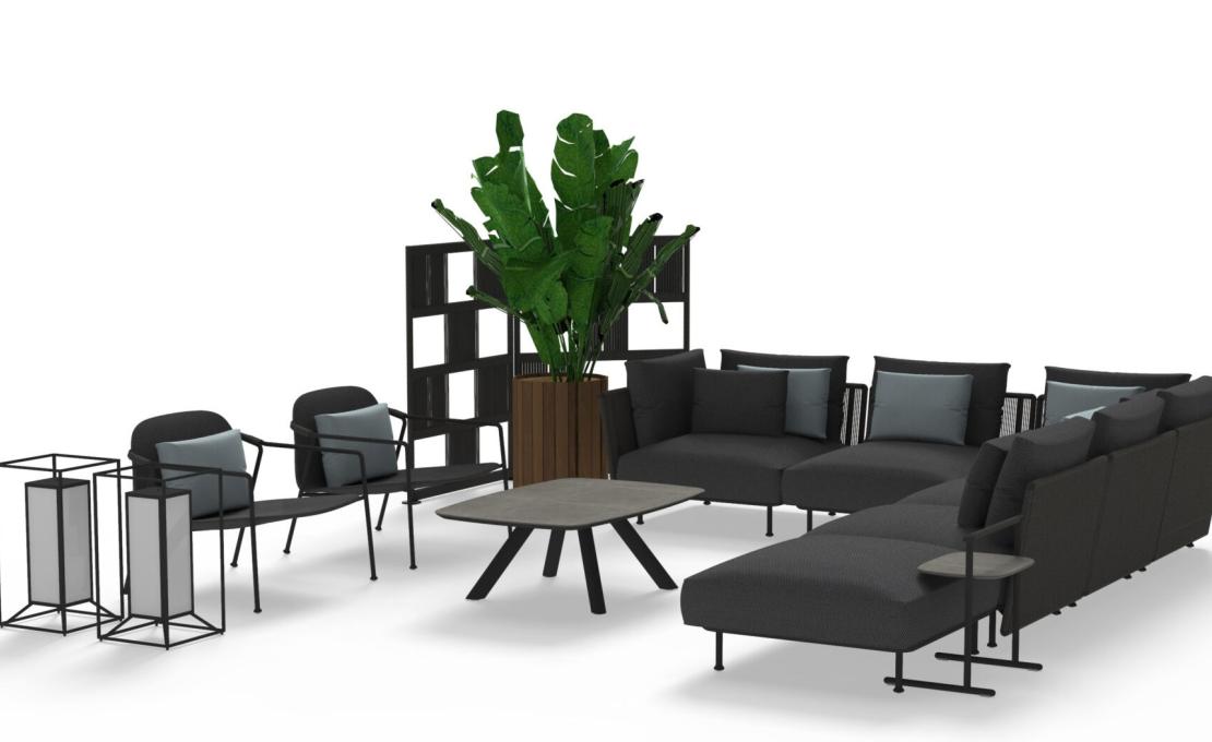 Уличный диван от фабрики Talenti модель Coral Modular Sofa