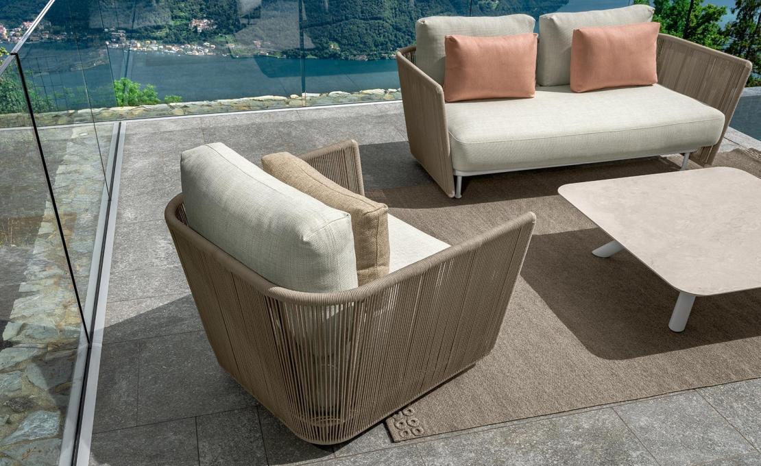 Уличное кресло от фабрики Talenti модель CORAL LIVING ARM