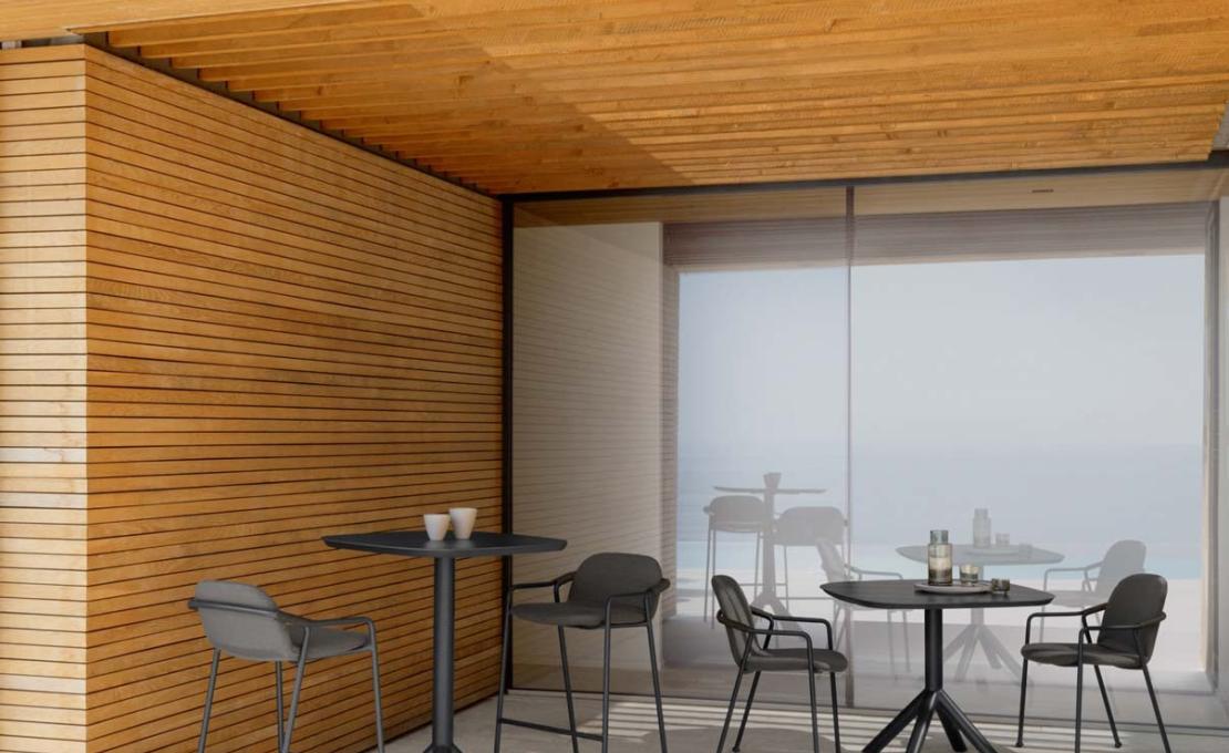 Уличный стол от фабрики Talenti модель CORAL BAR TABLE