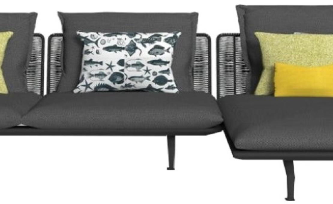 Уличный диван от фабрики Talenti модель CRUISE ALU MODULAR SOFA