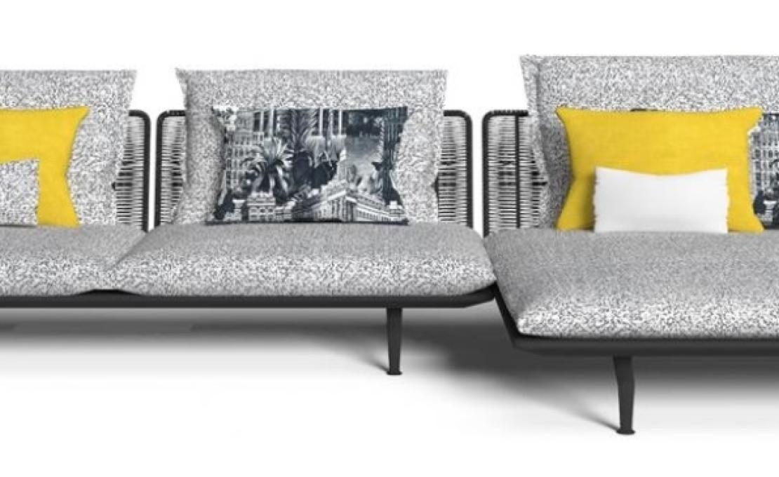 Уличный диван от фабрики Talenti модель CRUISE ALU MODULAR SOFA