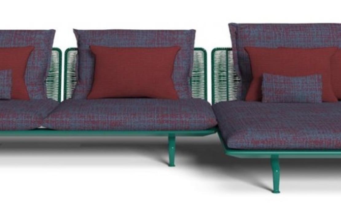 Уличный диван от фабрики Talenti модель CRUISE ALU MODULAR SOFA