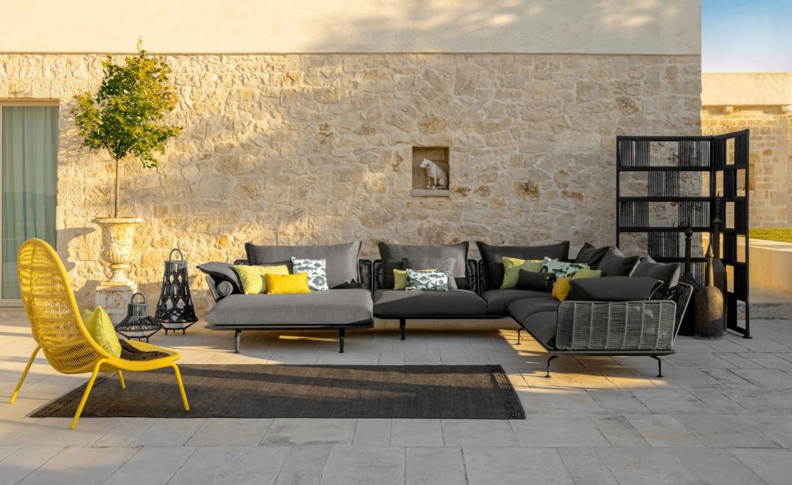 Уличный диван от фабрики Talenti модель CRUISE ALU MODULAR SOFA
