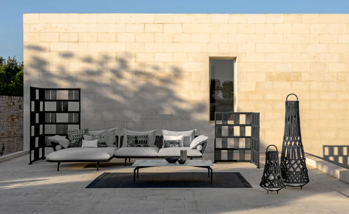 Уличный диван от фабрики Talenti модель CRUISE ALU MODULAR SOFA