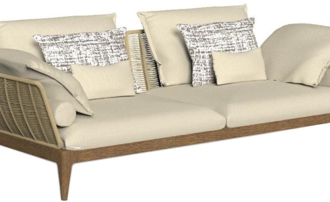 Уличный диван от фабрики Talenti модель CRUISE TEAK SOFA