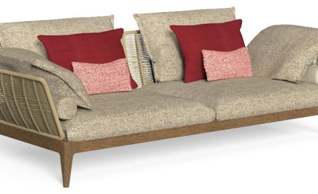 Уличный диван от фабрики Talenti модель CRUISE TEAK SOFA