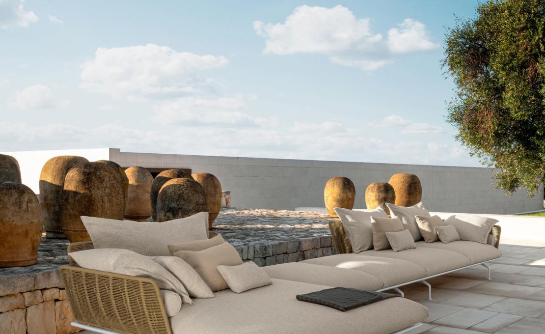 Уличный диван от фабрики Talenti модель CRUISE ALU MODULAR SOFA