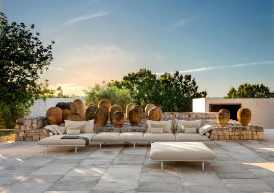 Уличный диван от фабрики Talenti модель CRUISE ALU MODULAR SOFA