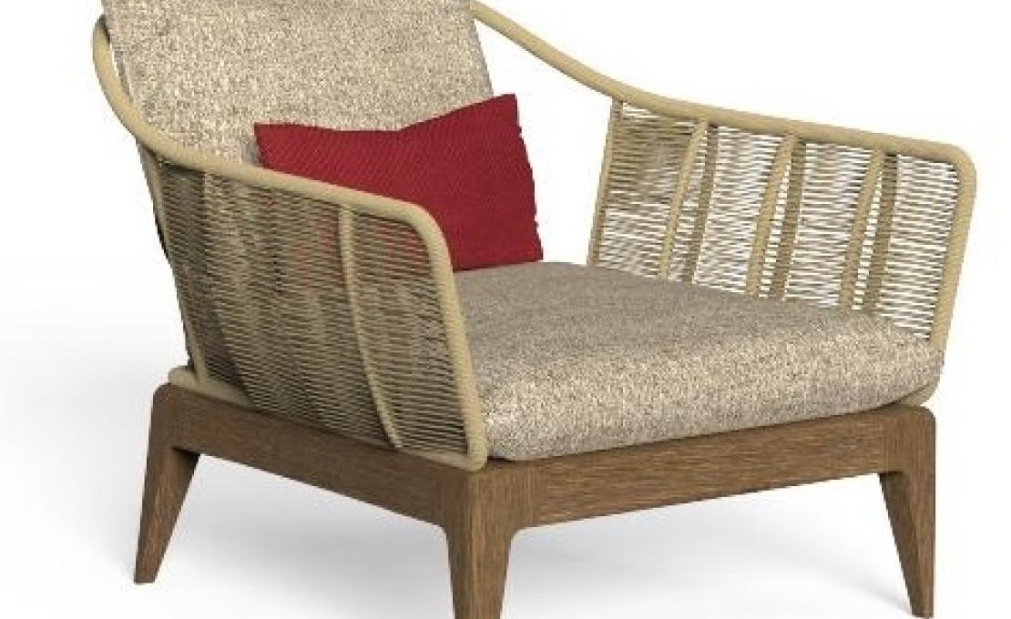 Уличное кресло от фабрики Talenti модель CRUISE TEAK ARM