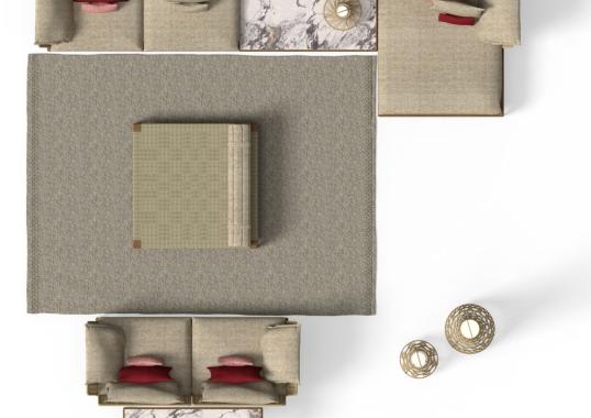 Уличный диван от фабрики Talenti модель CRUISE TEAK MODULAR SOFA