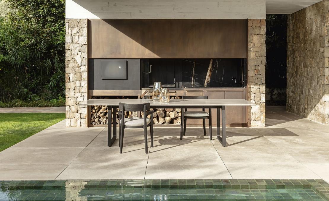 Уличный стол от фабрики Talenti модель EVER RECTANGULAR TABLE