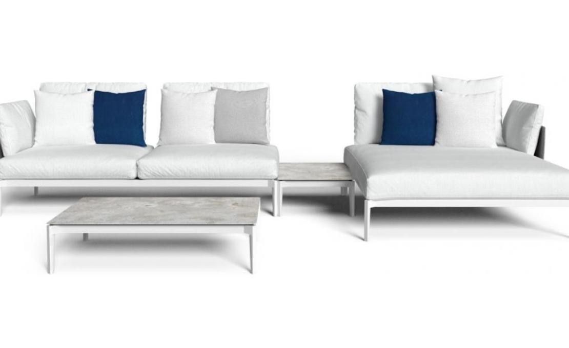 Уличный диван от фабрики Talenti модель LEAF MODULAR SOFA