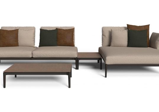 Уличный диван от фабрики Talenti модель LEAF MODULAR SOFA