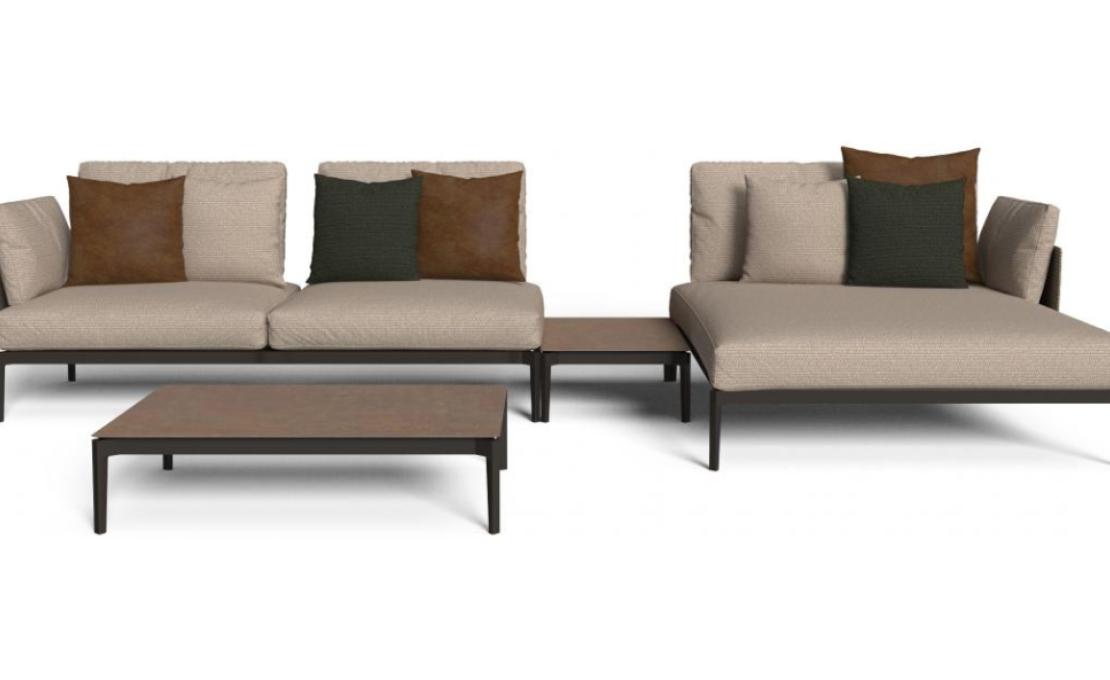 Уличный диван от фабрики Talenti модель LEAF MODULAR SOFA