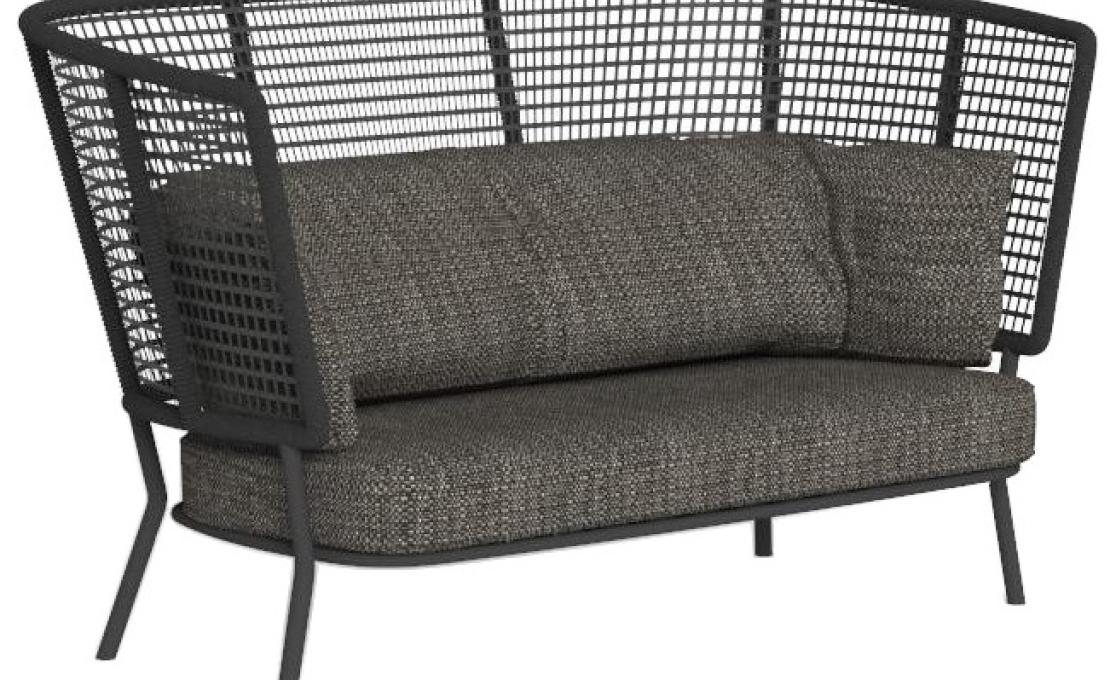 Уличный диван от фабрики Talenti модель MOON ALU LOVE SEAT SOFA