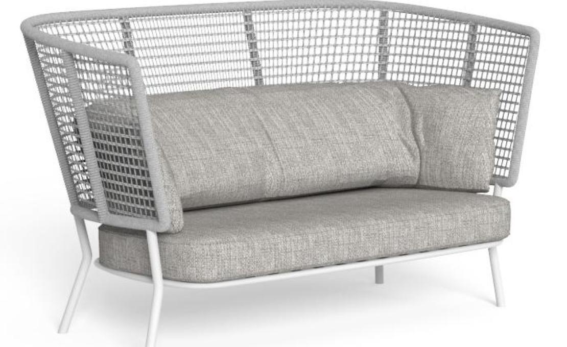 Уличный диван от фабрики Talenti модель MOON ALU LOVE SEAT SOFA