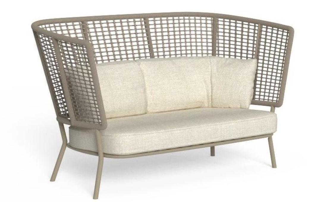 Уличный диван от фабрики Talenti модель MOON ALU LOVE SEAT SOFA