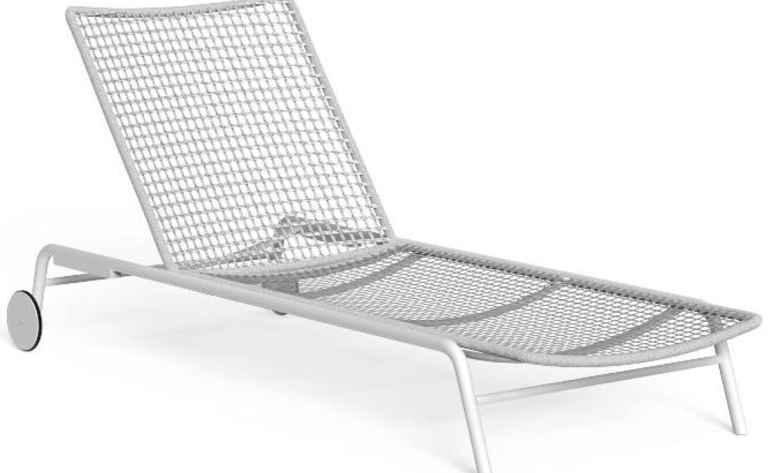 Шезлонг уличныйот фабрики Talenti модель MOON ALU SUN LOUNGER