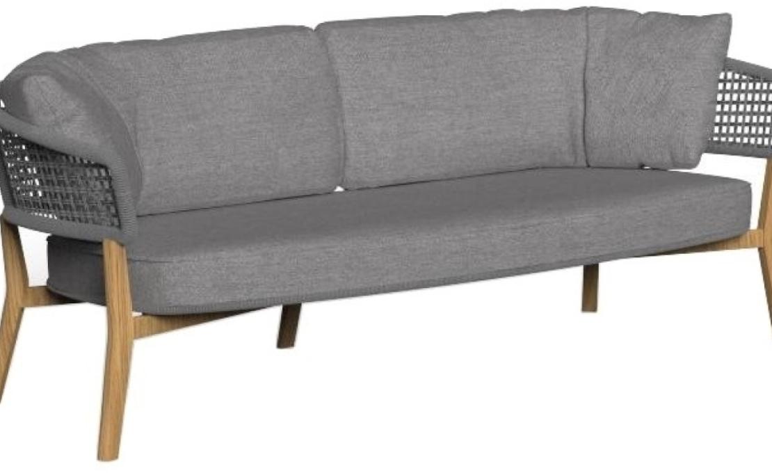 Уличный диван от фабрики Talenti модель MOON TEAK SOFA