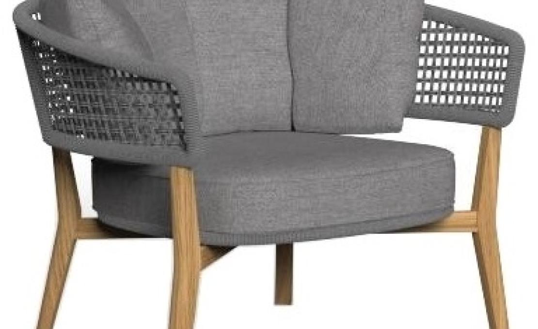 Уличное кресло от фабрики Talenti модель MOON TEAK ARM
