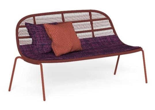 Уличный диван от фабрики Talenti модель PANAMA LOVE SEAT SOFA