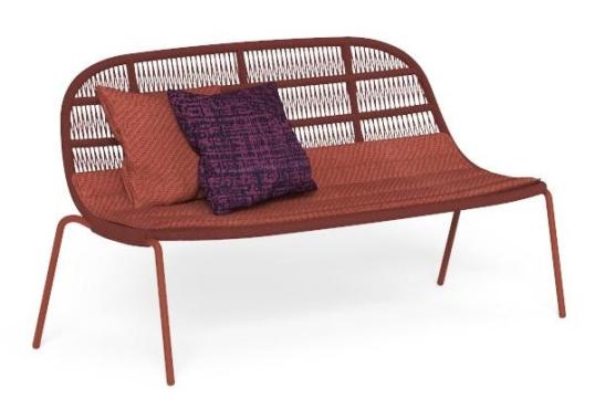 Уличный диван от фабрики Talenti модель PANAMA LOVE SEAT SOFA
