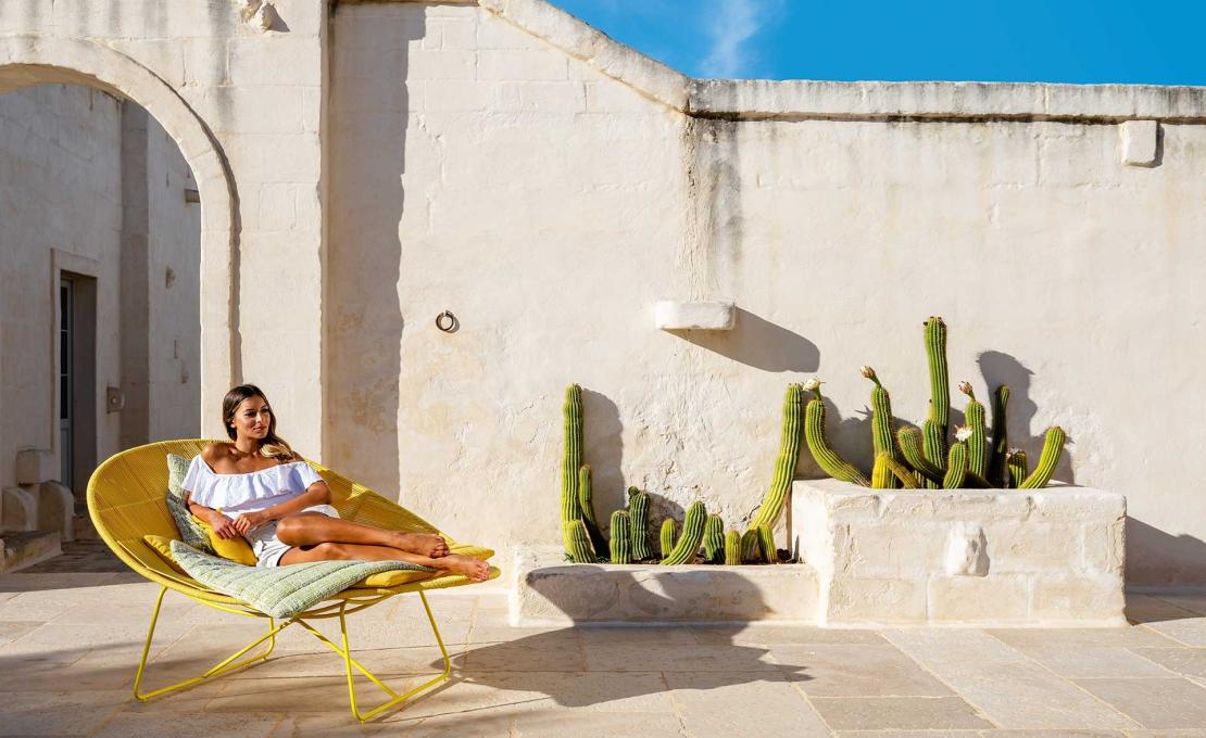 Уличное кресло от фабрики Talenti модель PANAMA RELAX ARM