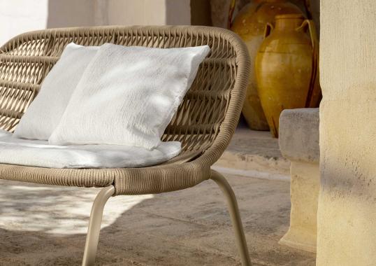 Уличный диван от фабрики Talenti модель PANAMA LOVE SEAT SOFA
