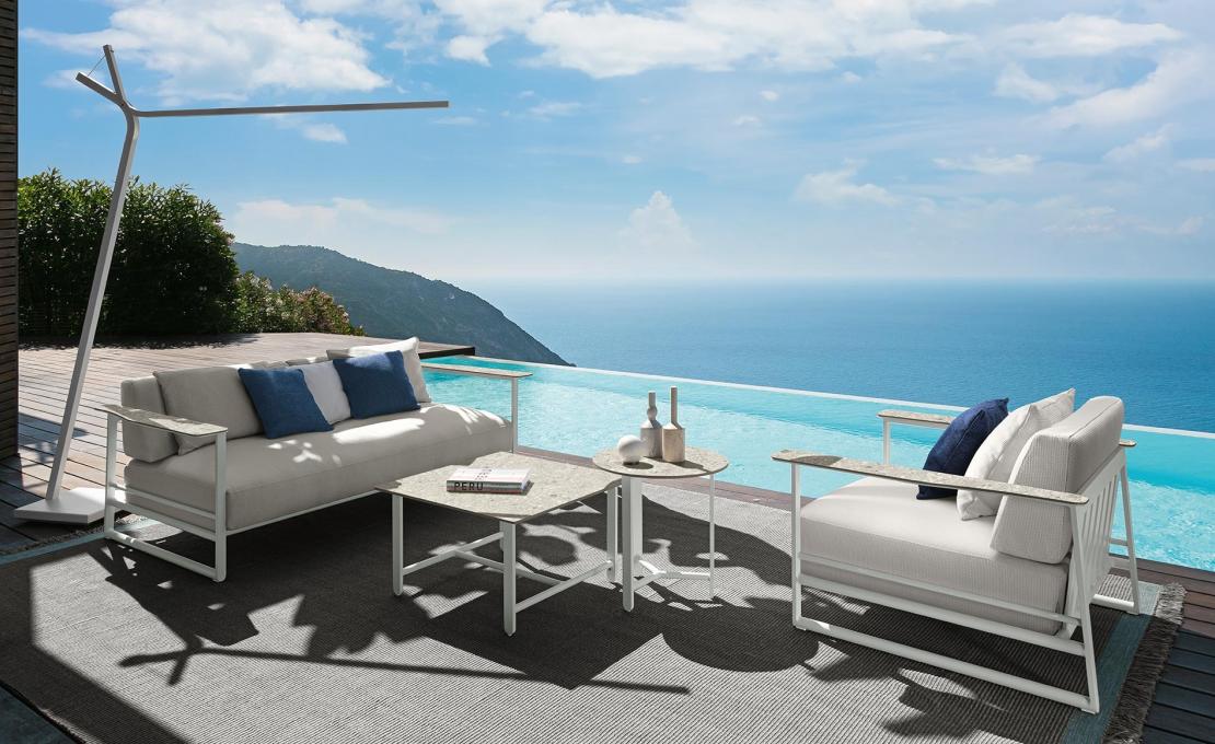 Уличный диван от фабрики Talenti модель RIVIERA SOFA