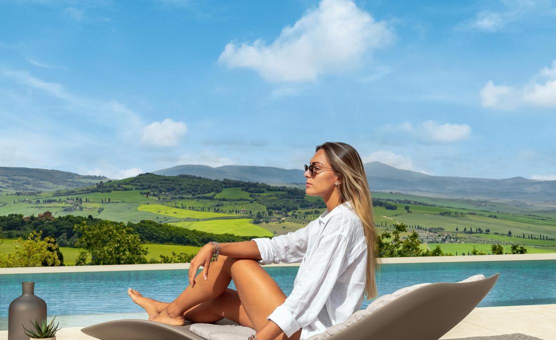 Шезлонг уличныйот фабрики Talenti модель REEF SUN LOUNGER