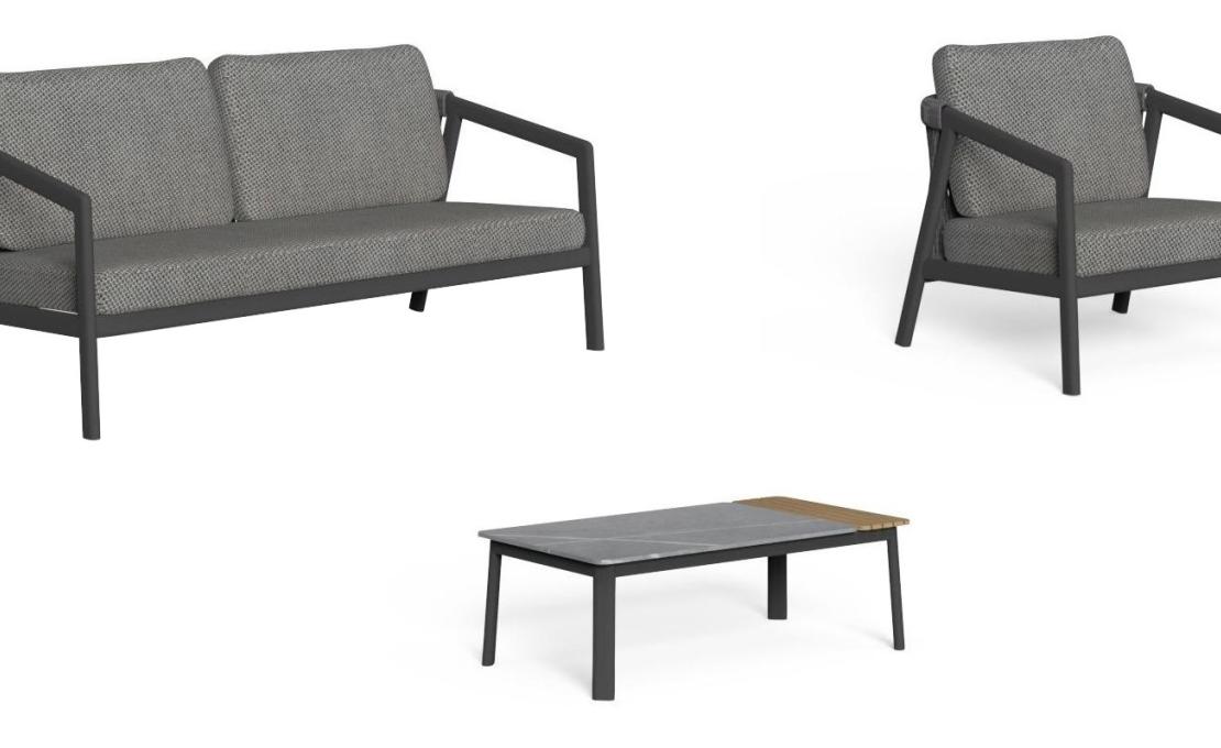 Уличный диван от фабрики Talenti модель NOVA SOFA-ARMS-