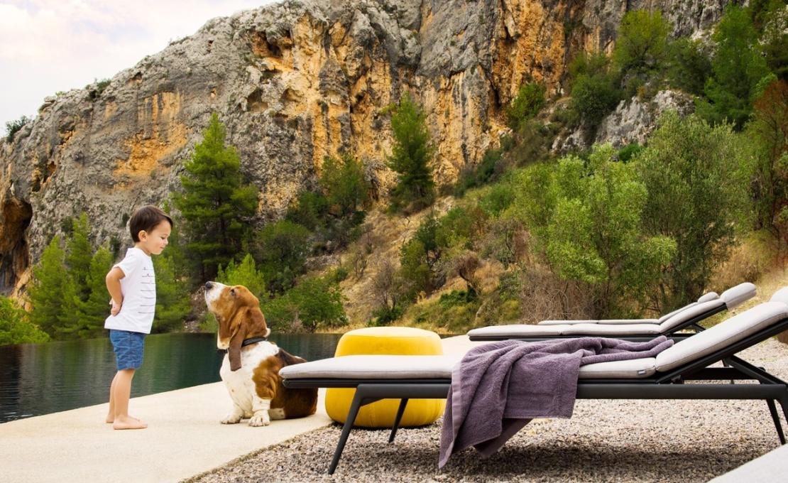 Шезлонг уличныйот фабрики Tribù модель 07640/BRANCHSUNLOUNGER