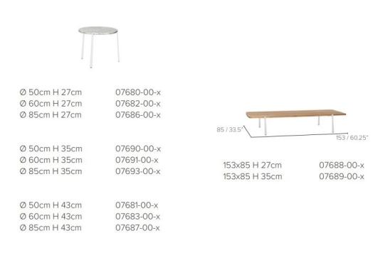 Уличный стол Tribù 0768/BRANCHCOFFEETABLE image 2