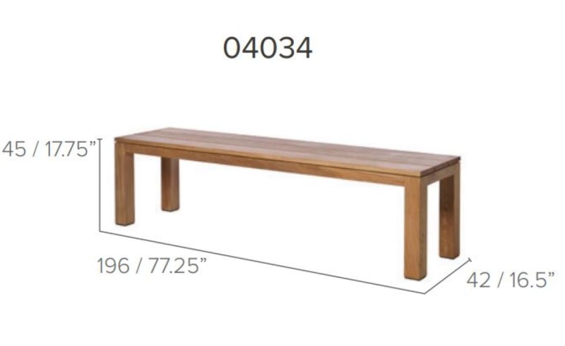 Уличные Банкетка от фабрики Tribù модель 04034/KOSTEAKBENCH