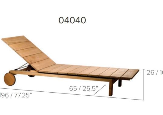 Шезлонг уличный Tribù 04040/KOSTEAKLOUNGER image 2