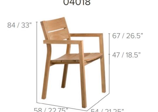 Уличный стул Tribù 04018/KOSTEAKCHAIR image 2