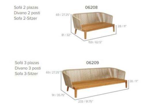 Уличный диван от фабрики Tribù модель 0620/MOODSOFA