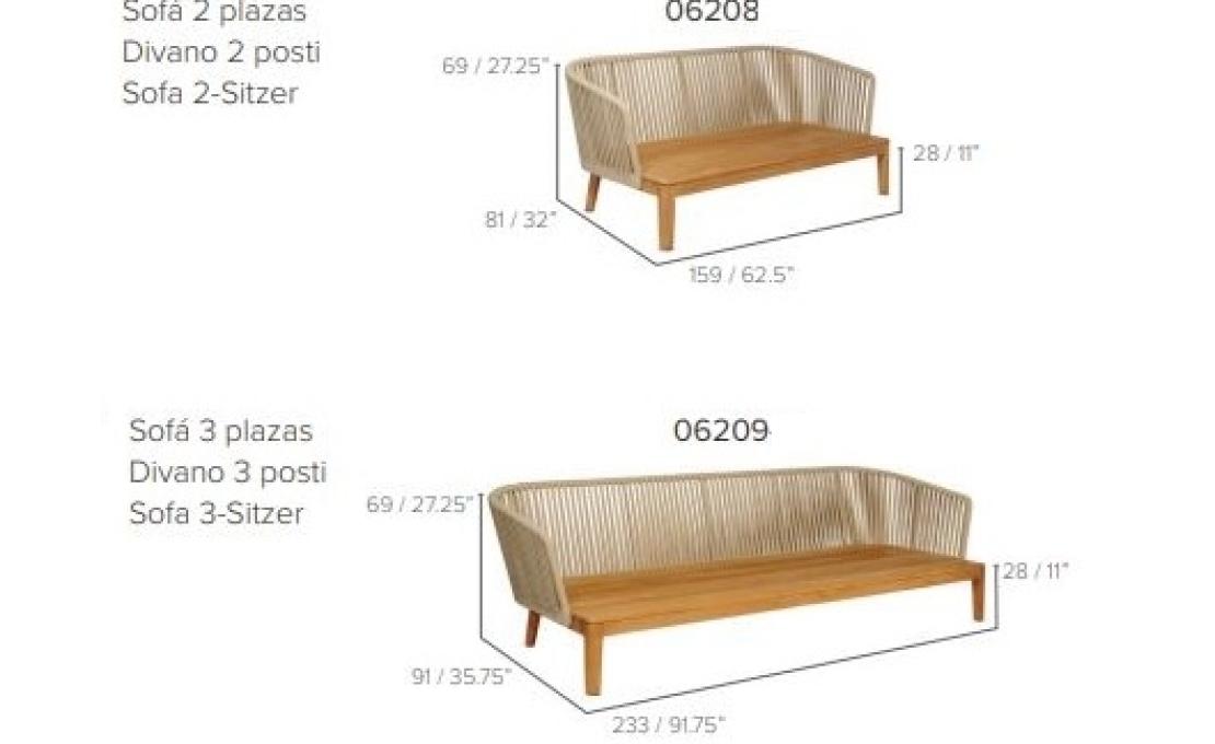 Уличный диван от фабрики Tribù модель 0620/MOODSOFA