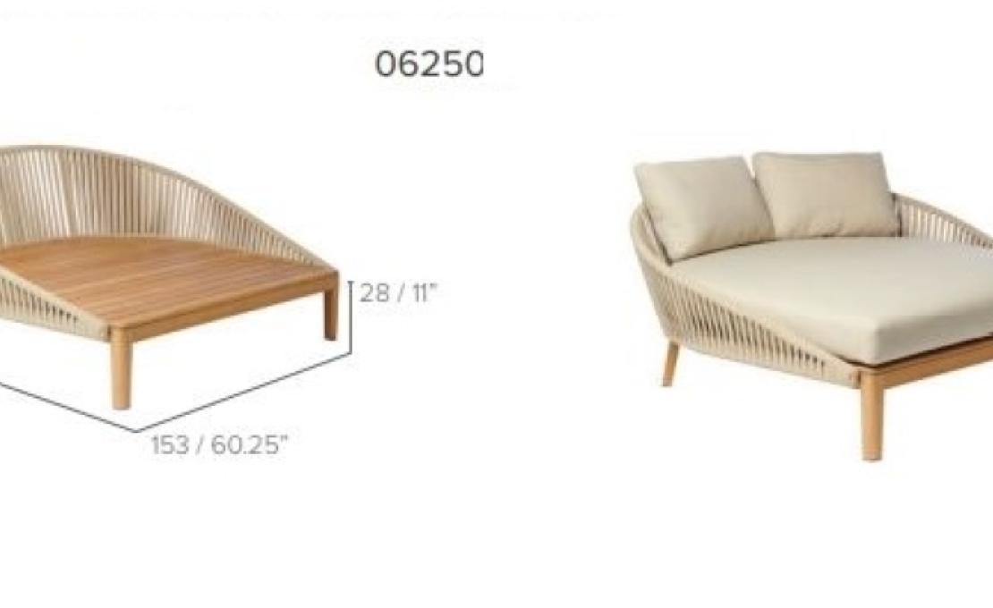 Уличная кушетка от фабрики Tribù модель 0625/MOODLOUNGEBED