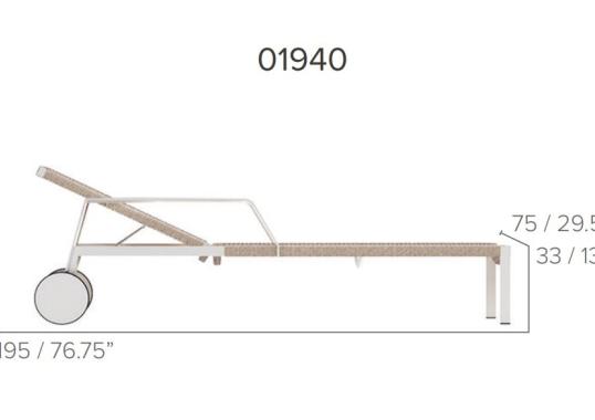 Шезлонг уличныйот фабрики Tribù модель 01940/NODISUNLOUNGER